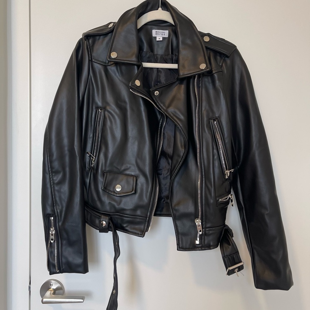 Beginning Boutique Faux Leather Jacket size S